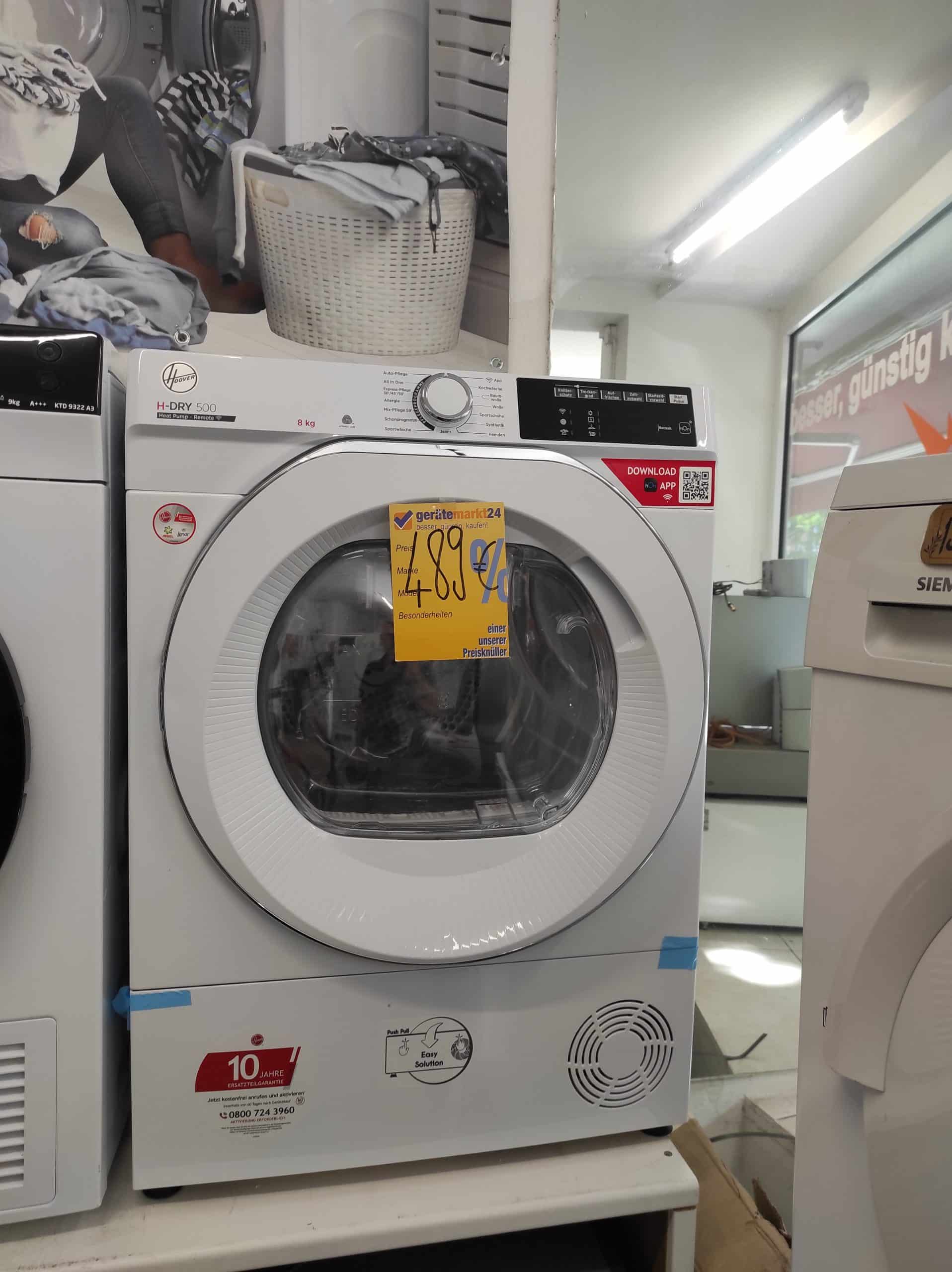 Hoover H-DRY 500 Wärmepumpentrockner, 8 Kg, Klasse A++, Weiss, (Wi-Fi + BLE), Neue